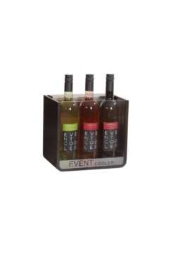 Event Cooler - schwarz - Weinkühler für 3 Flaschen-NO ICE